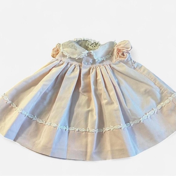 Vintage C.I. Castro & Co Baby girl's pink dress with lace trim size 6 months - Picture 4 of 4